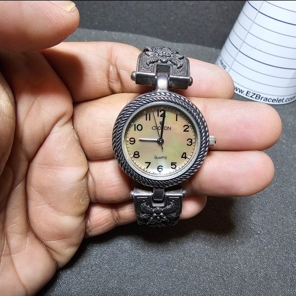 Croton Sterling Silver Case And Bracelet Watch Not Working For Parts Or Repair - Picture 1 of 11